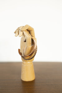 Kopero Premium Pulseras de Cobre Trenzada y Lisa en la muñeca de la mano de joyería de madera