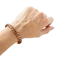 Pulsera de Cobre Kopero Trenzada en la muñeca, brazalete trenzado de cobre puro