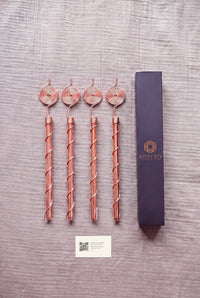 Cuatro antenas Kopero Electrocultivo de 30 cm con embalaje y tarjeta de instrucciones