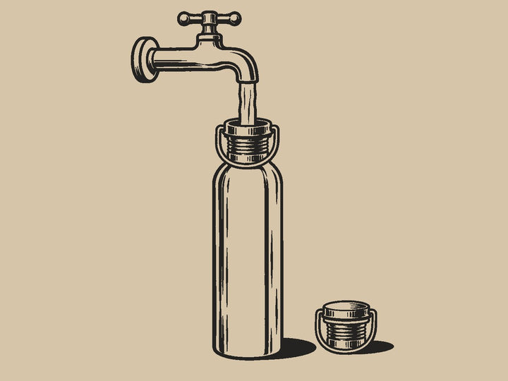 Llénala con agua sin gas