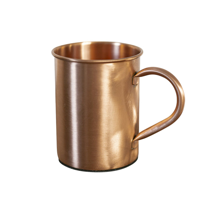 Taza de Cobre Kopero Lisa de 400 ml de cobre puro, foto de producto sobre fondo blanco