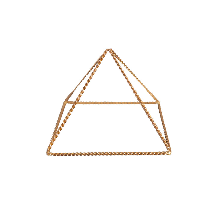 Pirámide Energizante de Cobre Kopero Trenzada Pequeña (14,56 cm) de alambre de cobre trenzado, foto de producto sobre fondo blanco