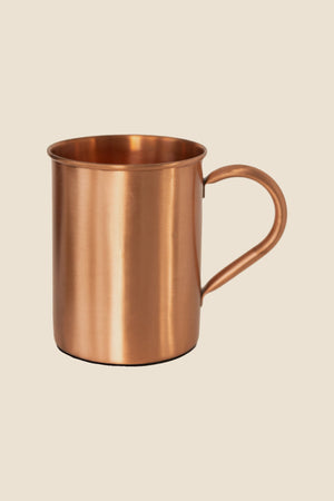 Taza de cobre Kopero Liso, foto de producto sobre fondo blanco